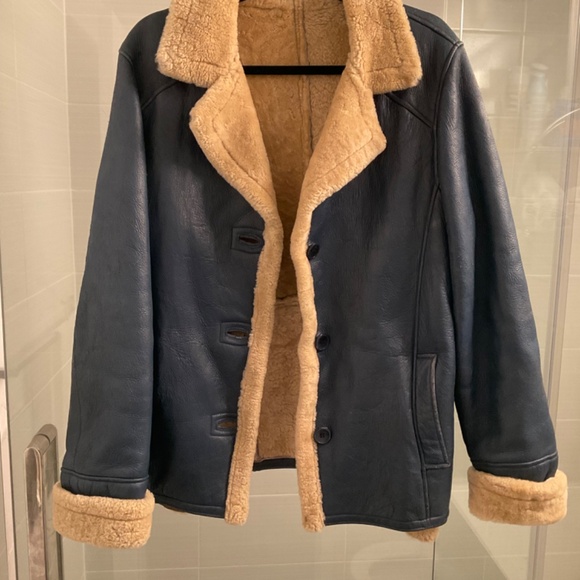 Vintage Authentic Leather Shearling Coat - Picture 11 of 16